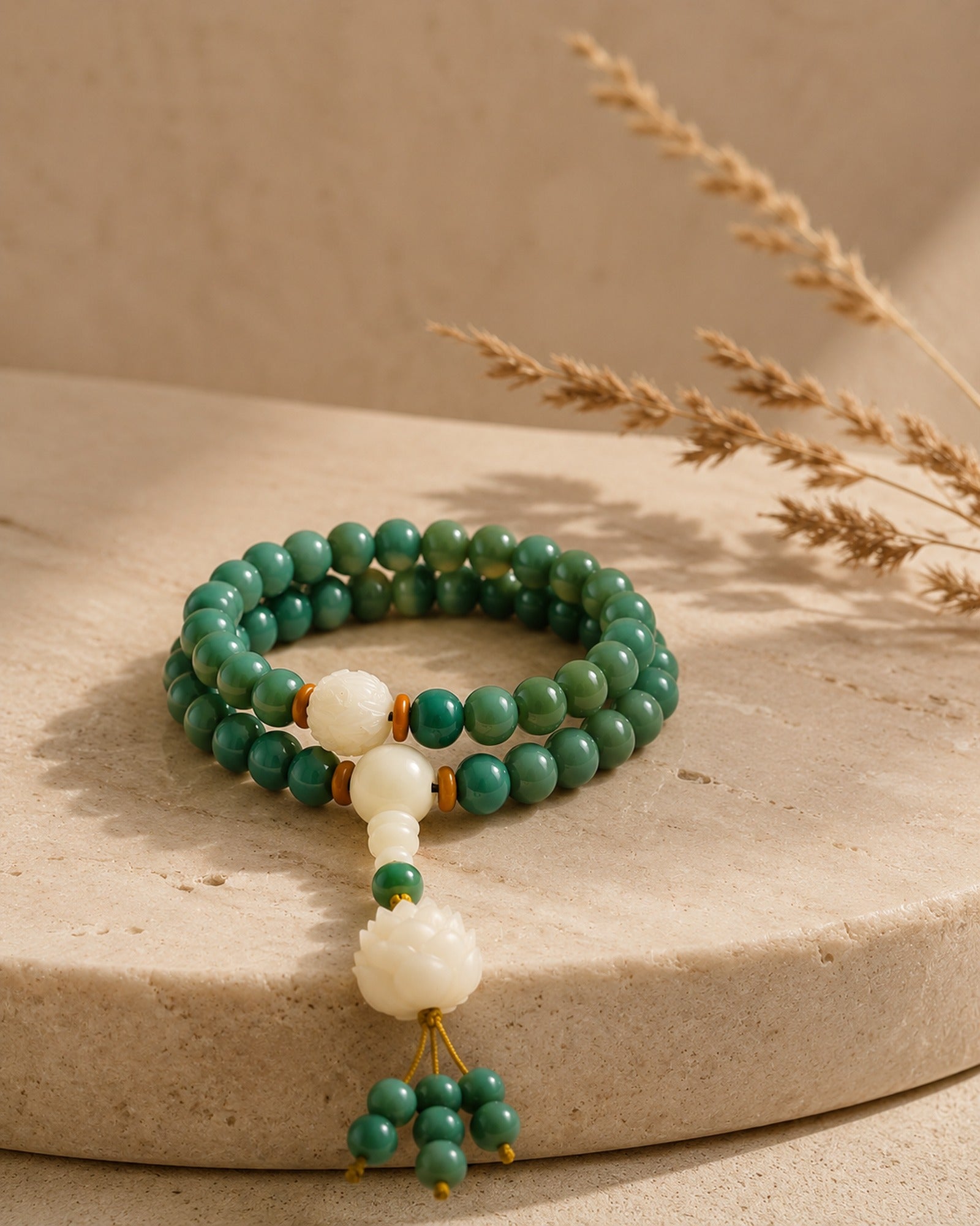 Lotus Bodhi Seed Mala Bracelet hero