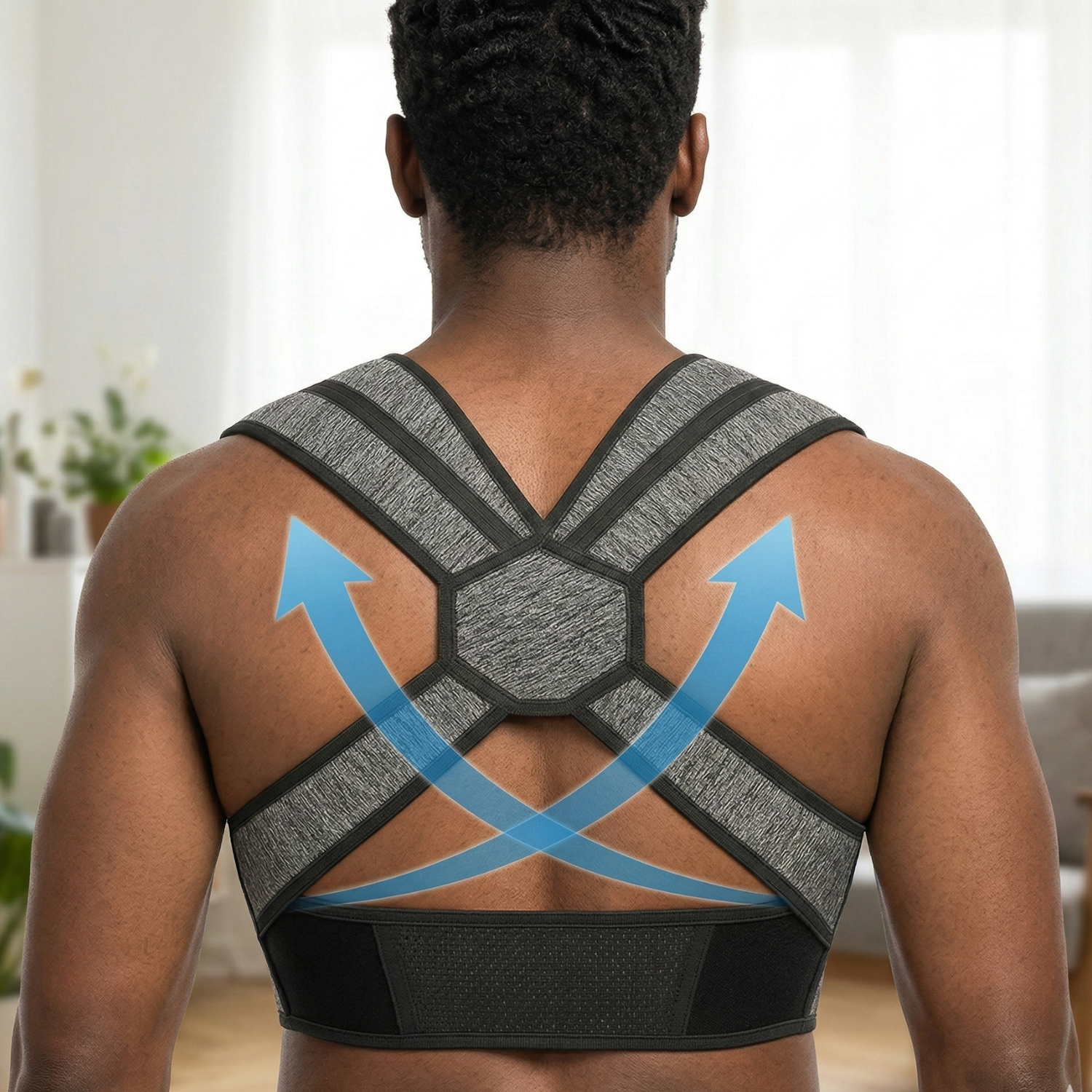 Eco-Friendly Posture Corrector | Adjustable Bamboo Back Support for Comfort 1