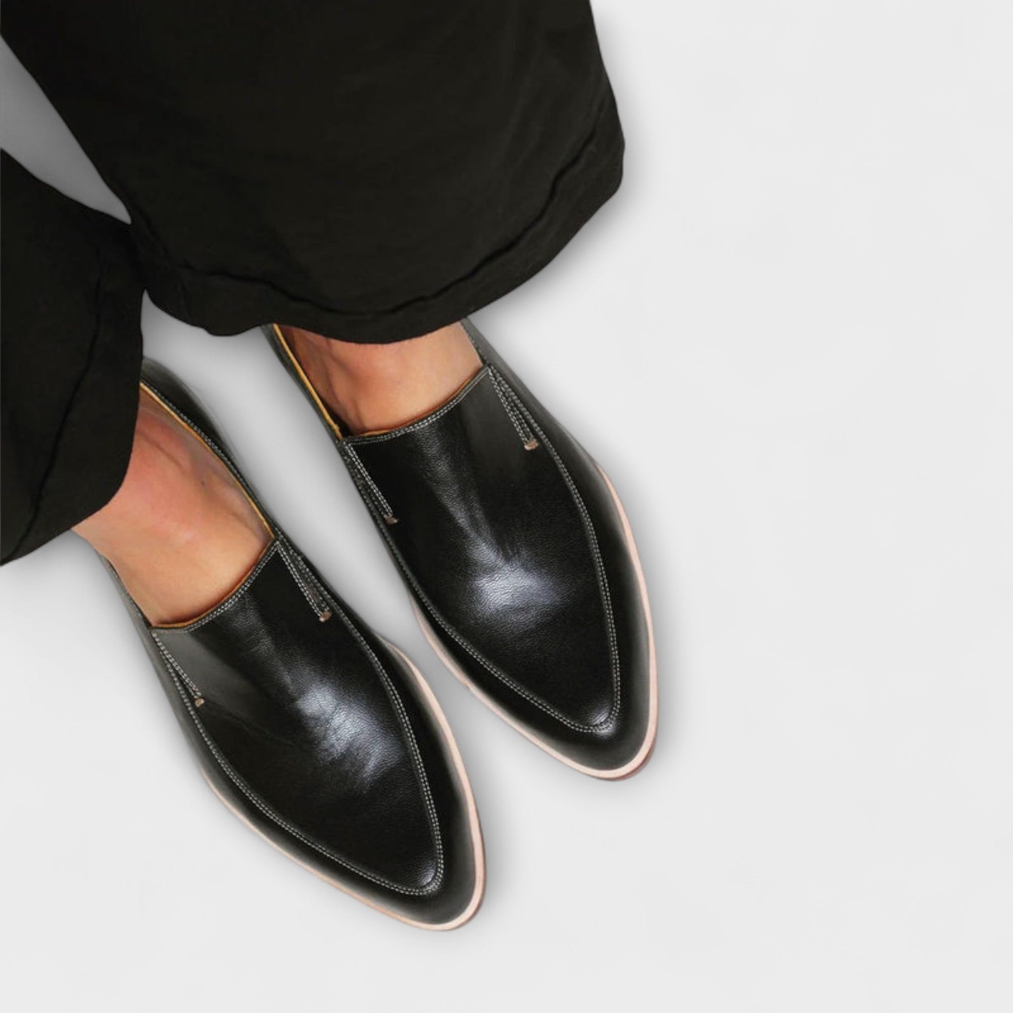 Ethan | Elegant Comfortable Black Loafers for Women 1