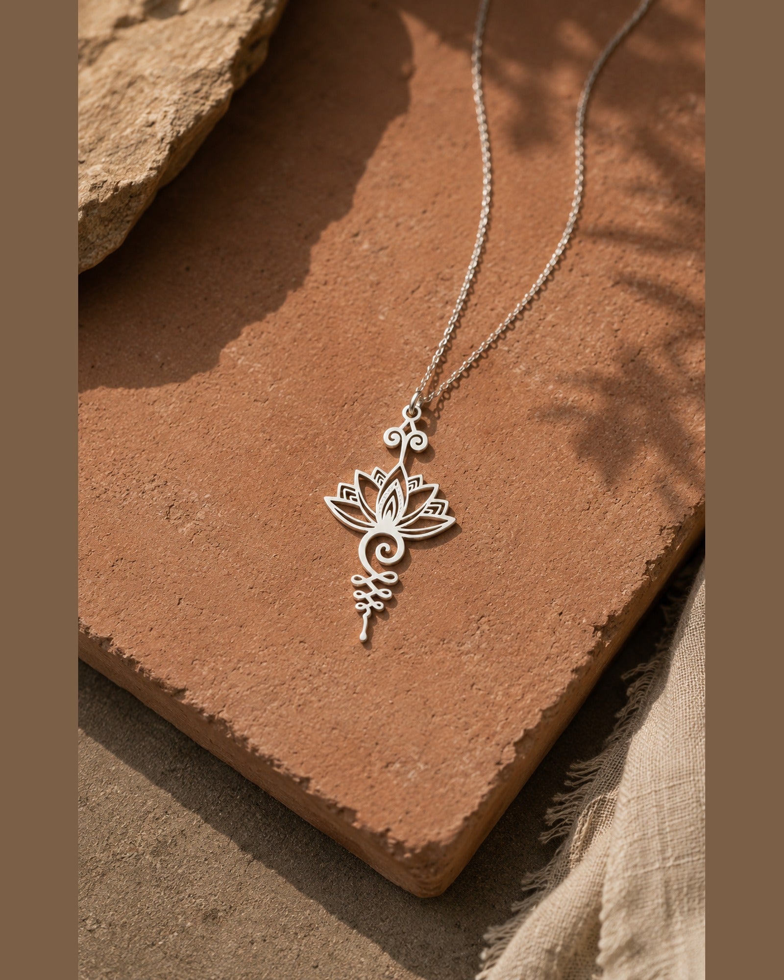 Lotus Unalome Necklace hero