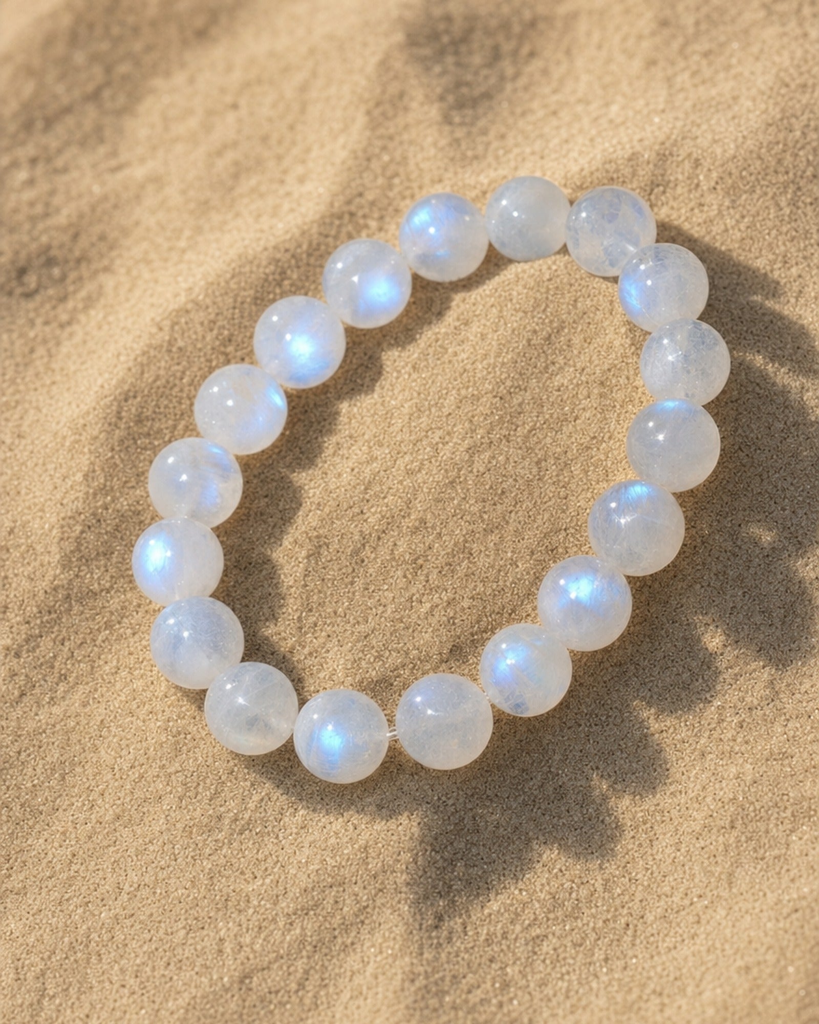 Moonstone Bead Bracelet setting
