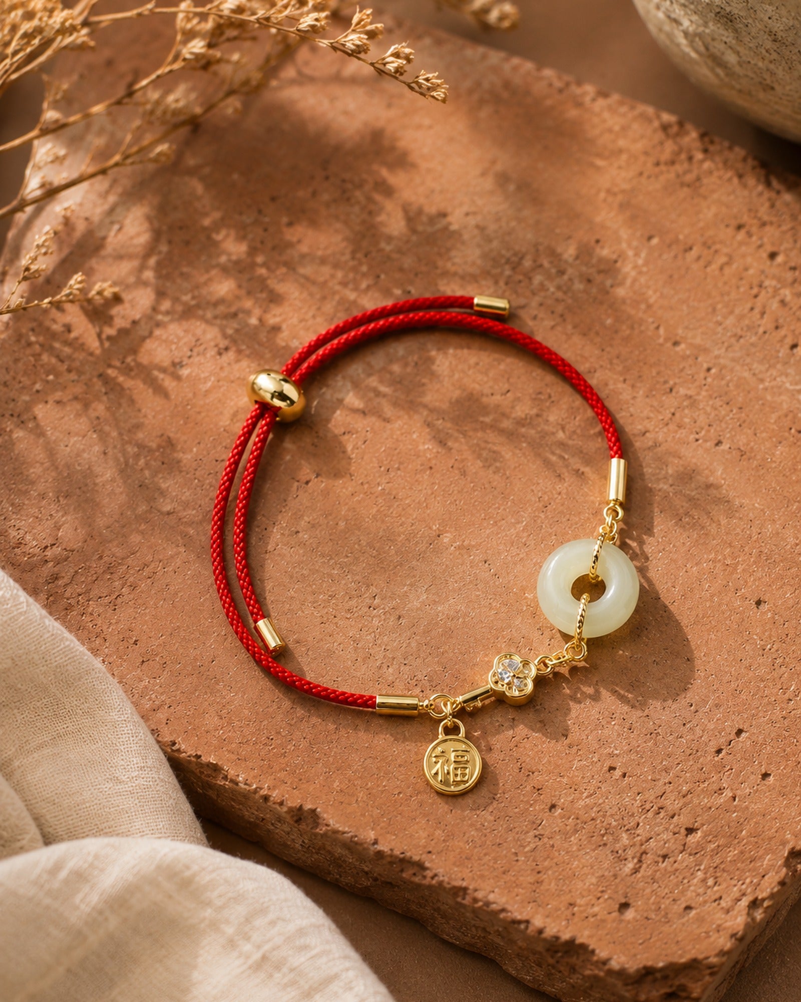 Hetian Jade Peace Buckle Bracelet hero