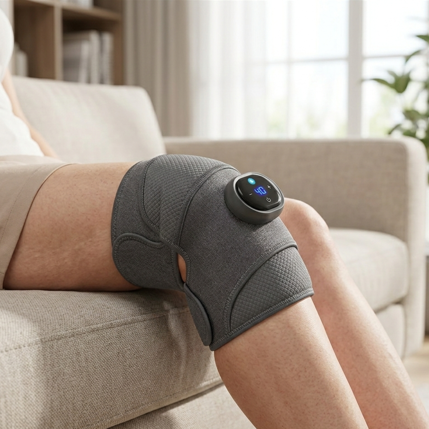 ComfortEase | Electric Knee Massager with Heat & Vibration | Adjustable Settings for Relaxation 1