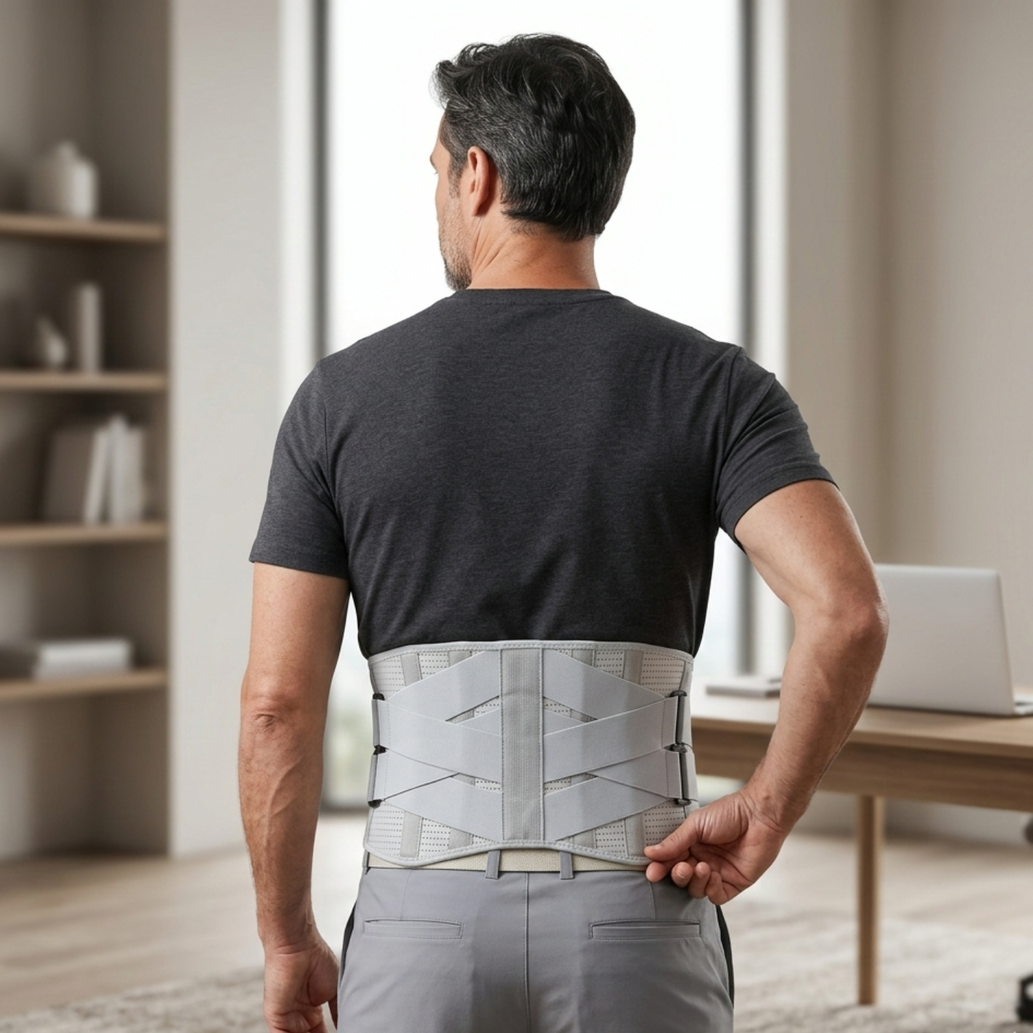 Comfort Fit | Posture Support Back Brace with Adjustable Compression | Enhanced Stability for Daily Use 0