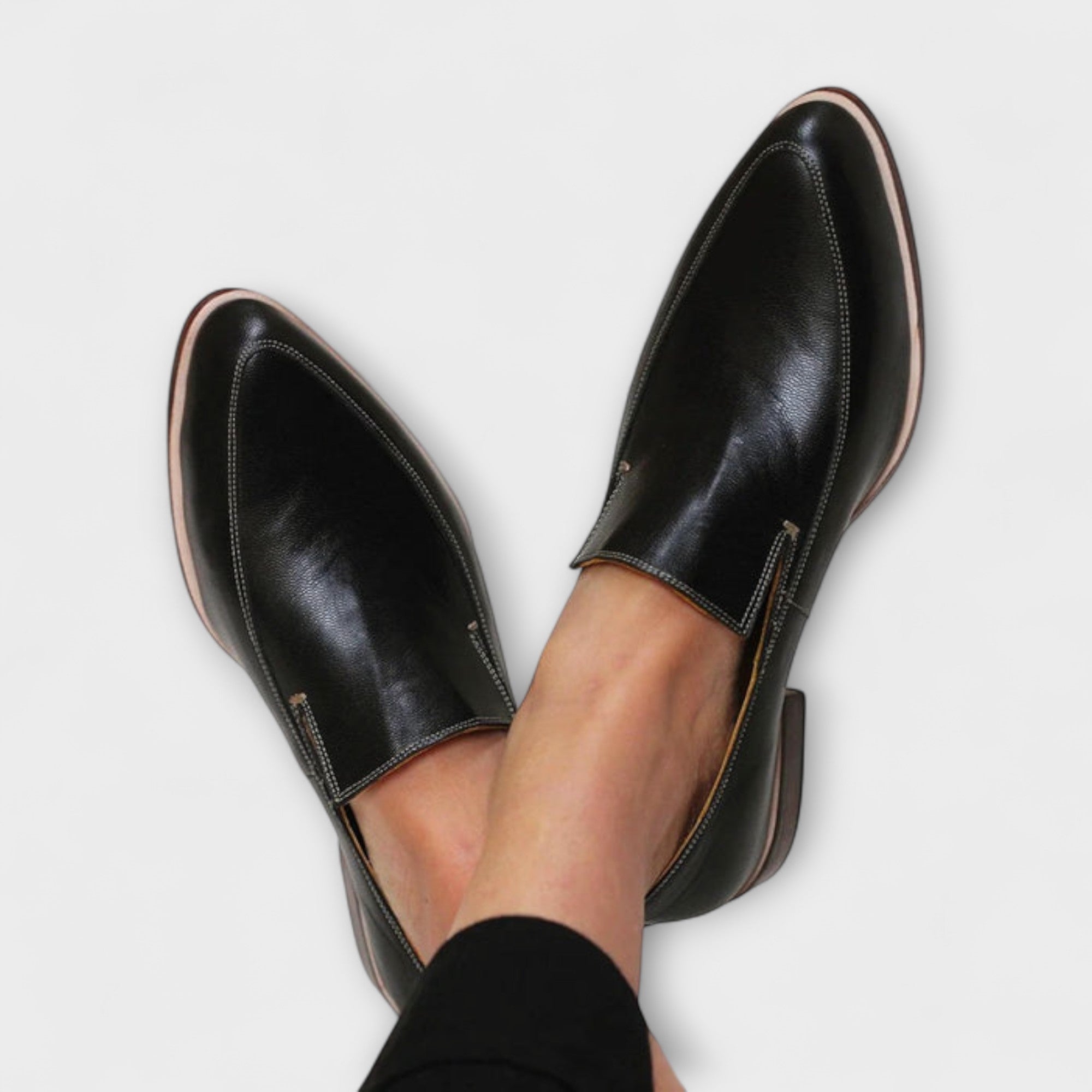Ethan | Elegant Comfortable Black Loafers for Women 0