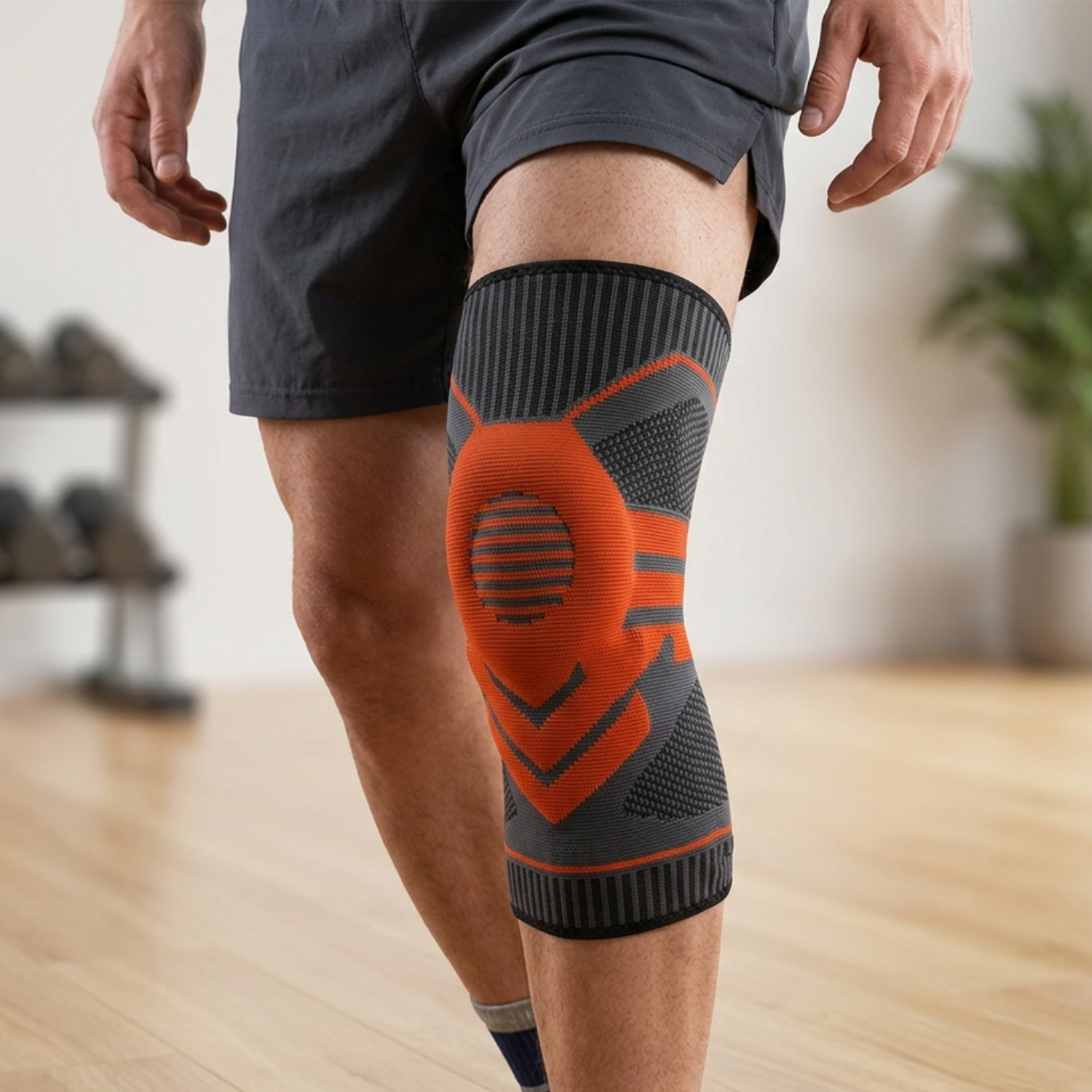 Knee Support Pad | Silicone Compression Design with Anti-Slip Grip | Comfortable Stability for Active Movement 1