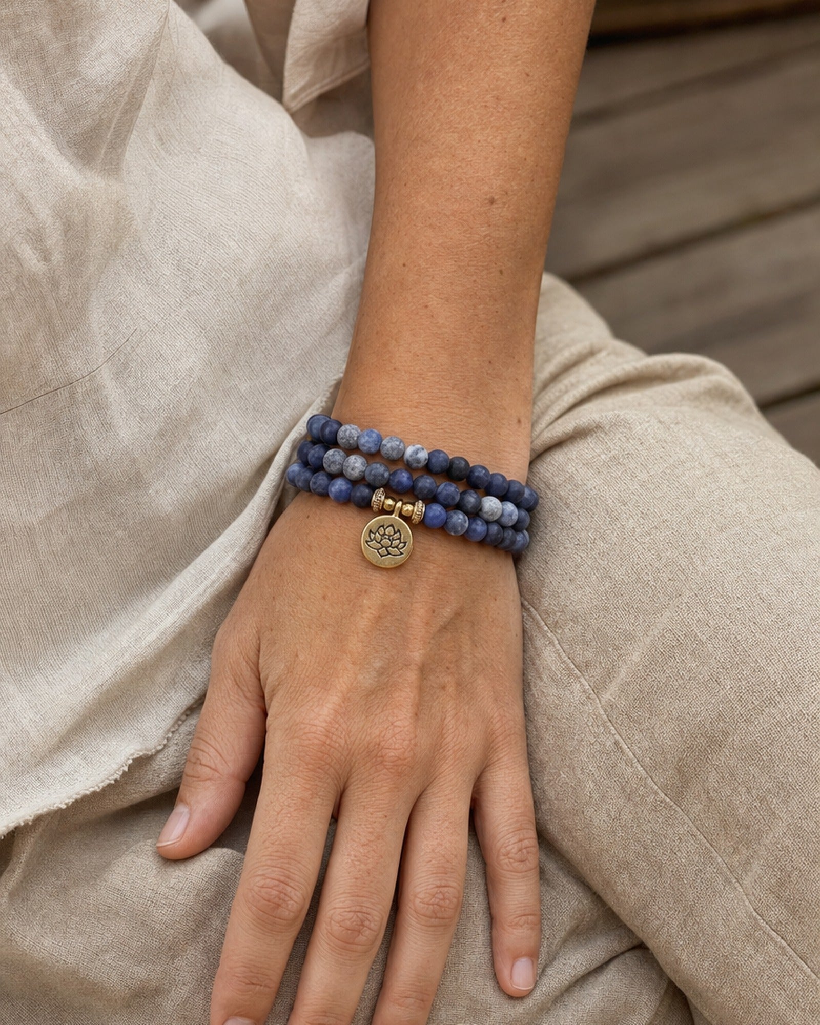 Picasso Jasper Mala Bracelet worn