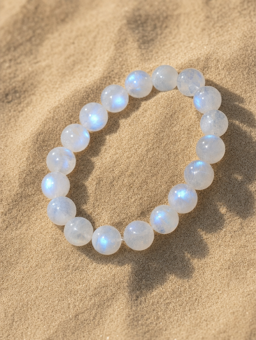 Moonstone Bead Bracelet setting