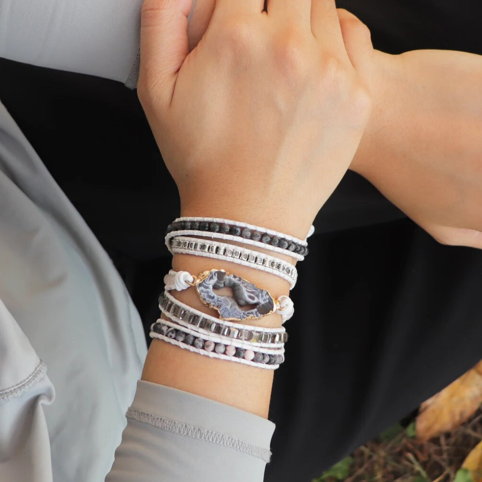Magical Mix - Labradorite & Jasper Wrap Bracelet