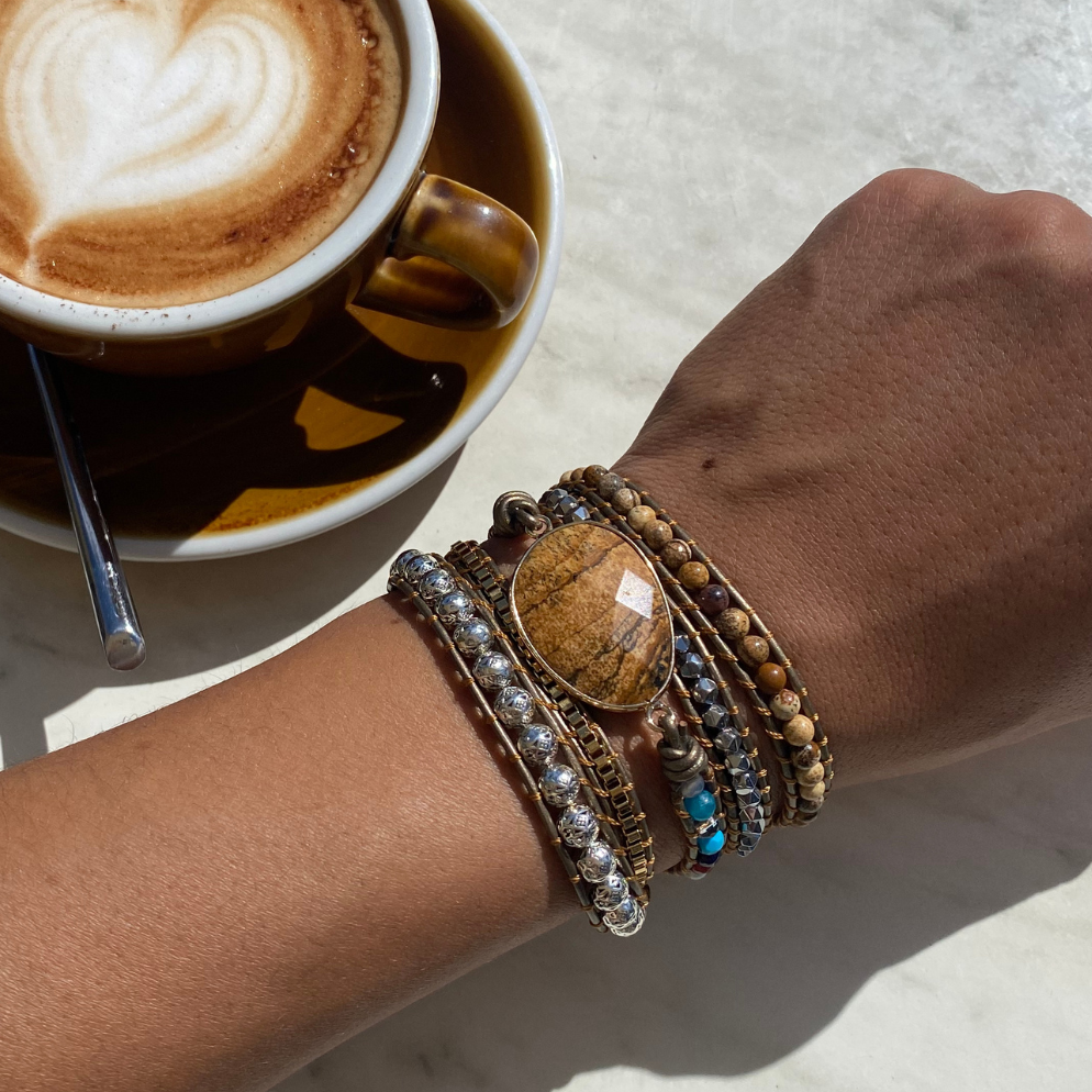 Jasper Protection - Vegan Wrap Bracelet